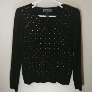 Karen Scott Women's Button Front Stud Cardigan